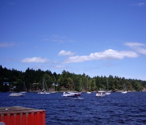 Salt Spring Air is one way to arrive on the island - by float plane.