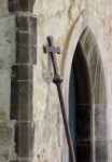 England 2012 Whatlington church window and cross
